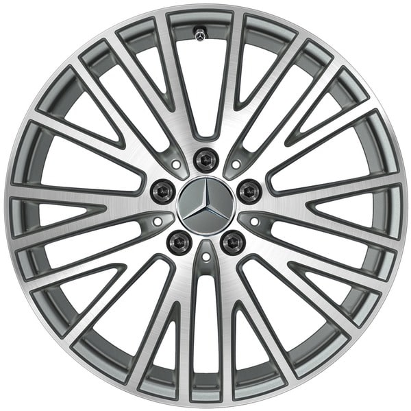 Колесный диск 7,5J×18 ET49 для Mercedes-Benz A-Class 177 / B-Class 247 / CLA 118, передняя и задняя оси, серый Himalaya — фото 1