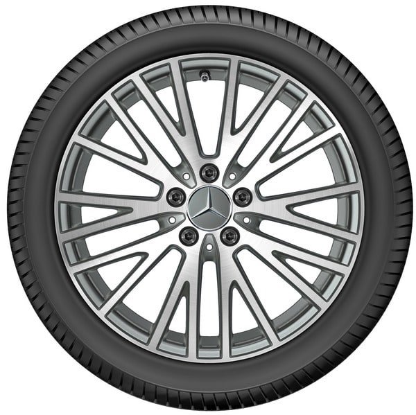 Колесный диск 7,5J×18 ET49 для Mercedes-Benz A-Class 177 / B-Class 247 / CLA 118, передняя и задняя оси, серый Himalaya — фото 3