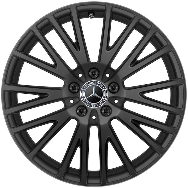 Колесный диск 7,5J×18 ET49 для Mercedes-Benz A-Class 177 / B-Class 247 / CLA 118, передняя и задняя оси, черный, 10 двойных спиц — фото 1