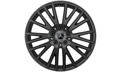 Колесный диск 7,5J×18 ET49 для Mercedes-Benz A-Class 177 / B-Class 247 / CLA 118, передняя и задняя оси, черный, 10 двойных спиц — фото 1