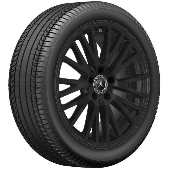 Колесный диск 7,5J×18 ET49 для Mercedes-Benz A-Class 177 / B-Class 247 / CLA 118, передняя и задняя оси, черный, 10 двойных спиц — фото 2
