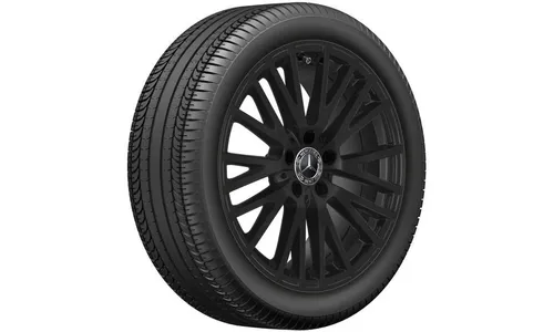 Колесный диск 7,5J×18 ET49 для Mercedes-Benz A-Class 177 / B-Class 247 / CLA 118, передняя и задняя оси, черный, 10 двойных спиц — фото 2