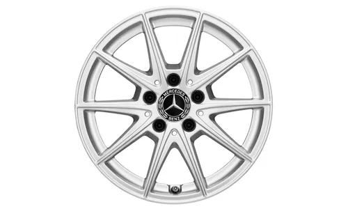 Колесный диск 6,5J×16 ET44 для Mercedes-Benz A-Class 177 / B-Class 247 / CLA 118, передняя и задняя оси, серебристый Vanadium Silver, 5 двойных спиц — фото 1
