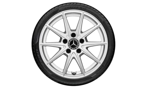 Колесный диск 6,5J×16 ET44 для Mercedes-Benz A-Class 177 / B-Class 247 / CLA 118, передняя и задняя оси, серебристый Vanadium Silver, 5 двойных спиц — фото 3