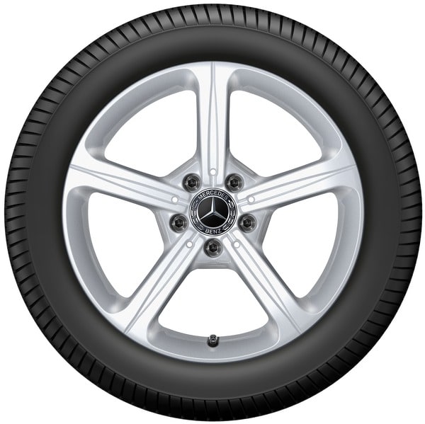 Колесный диск 6,5J×17 ET44 для Mercedes-Benz A-Class 177 / B-Class 247 / CLA 118 / GLA 247 / GLB 247, передняя и задняя оси, серебристый Vanadium Silver, 5 спиц — фото 3
