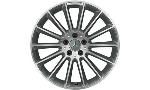 Колесный диск AMG 7,5J×19 ET49 для Mercedes-Benz A-Class 177 / B-Class 247 / CLA 118, передняя и задняя оси, титаново-серый, многоспицевый — фото 1