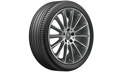 Колесный диск AMG 7,5J×19 ET49 для Mercedes-Benz A-Class 177 / B-Class 247 / CLA 118, передняя и задняя оси, титаново-серый, многоспицевый — фото 2