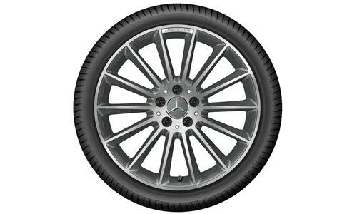 Колесный диск AMG 7,5J×19 ET49 для Mercedes-Benz A-Class 177 / B-Class 247 / CLA 118, передняя и задняя оси, титаново-серый, многоспицевый — фото 3