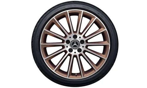 Колесный диск AMG 7,5J×19 ET49 для Mercedes-Benz A-Class 177 / B-Class 247 / CLA 118, передняя и задняя оси, медный, многоспицевый — фото 1