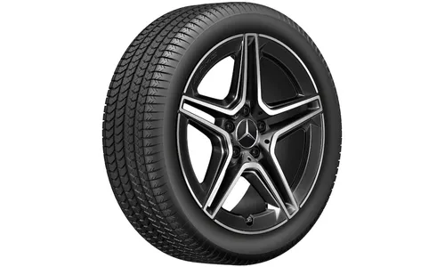 Колесный диск AMG 8J×18 ET40 для Mercedes-Benz W177, передняя и задняя оси, чёрный, 5 двойных спиц — фото 2