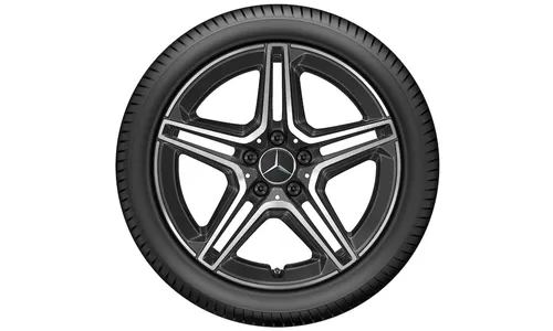 Колесный диск AMG 8J×18 ET40 для Mercedes-Benz W177, передняя и задняя оси, чёрный, 5 двойных спиц — фото 3
