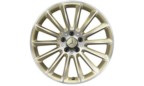Колесный диск AMG 8J×19 ET40 для Mercedes-Benz A-Class 177, передняя и задняя оси, золотистый, многоспицевый — фото 1