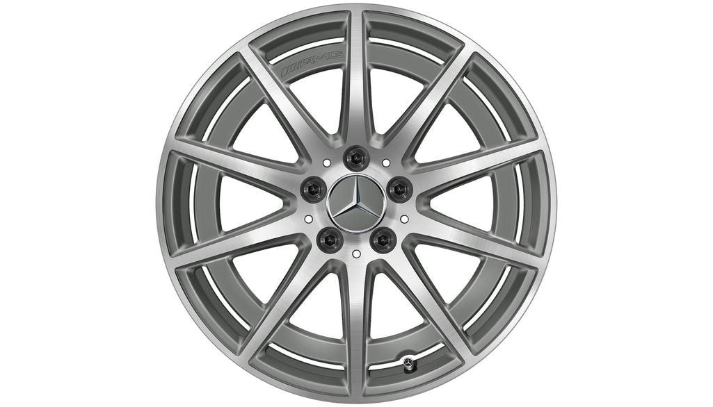 Колесный диск AMG 8,5J×18 ET46 для Mercedes-Benz A-Class 177 / CLA 118, передняя и задняя оси, серый Tantal, 10 спиц — фото 2