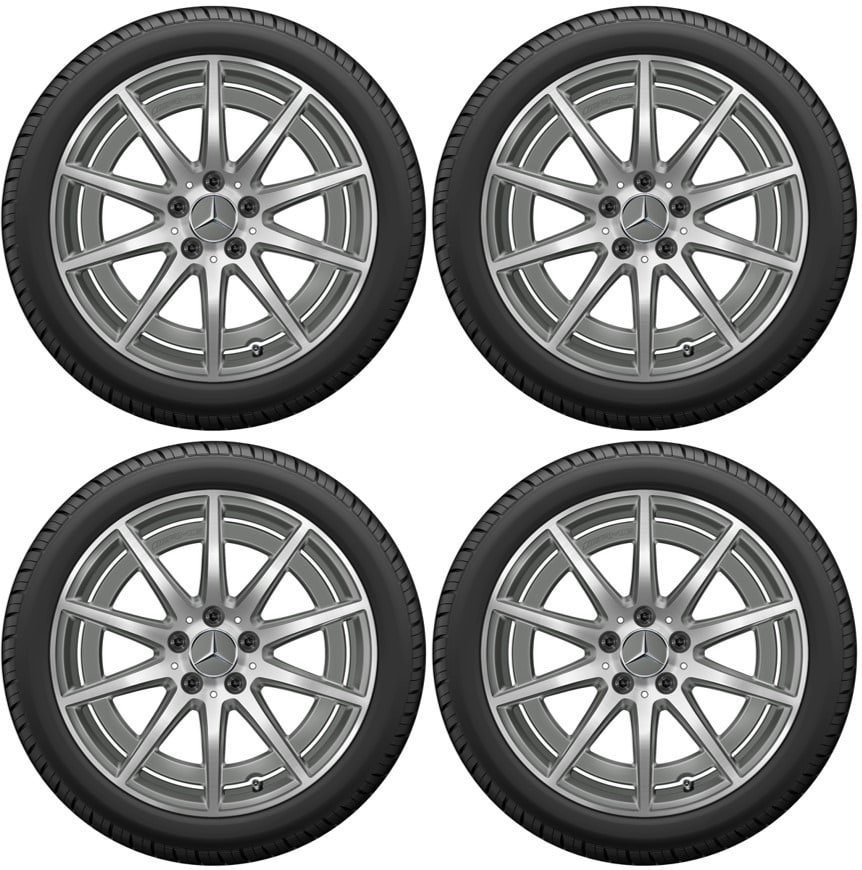 Колесный диск AMG 8,5J×18 ET46 для Mercedes-Benz A-Class 177 / CLA 118, передняя и задняя оси, серый Tantal, 10 спиц — фото 4