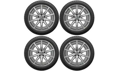 Колесный диск AMG 8,5J×18 ET46 для Mercedes-Benz A-Class 177 / CLA 118, передняя и задняя оси, серый Tantal, 10 спиц — фото 4