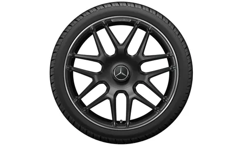 Колесный диск AMG 8,5J×19 ET46 для Mercedes-Benz A-Class 177 / CLA 118, передняя и задняя оси, черный, матовый — фото 2