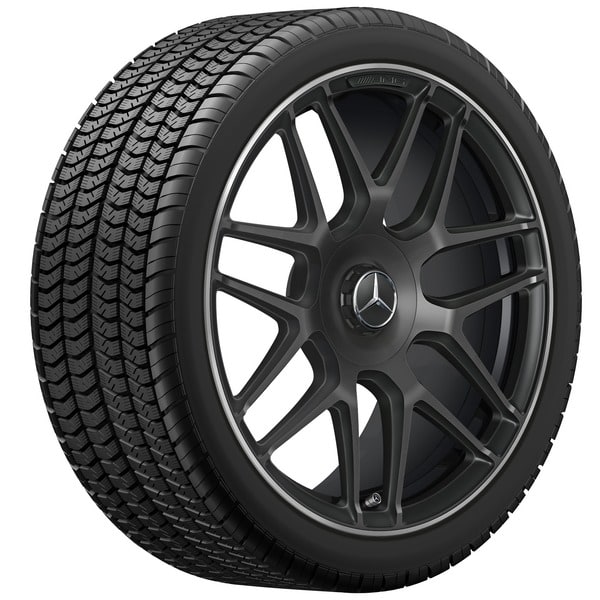Колесный диск AMG 8,5J×19 ET46 для Mercedes-Benz A-Class 177 / CLA 118, передняя и задняя оси, черный, матовый — фото 3