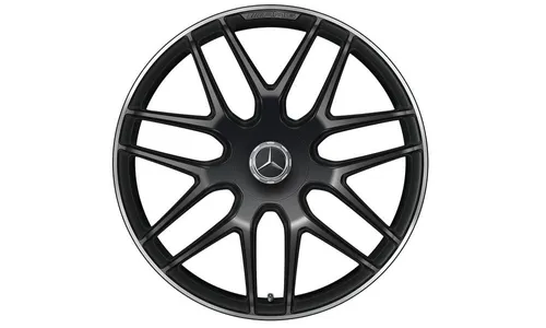 Колесный диск AMG 8,5J×19 ET46 для Mercedes-Benz A-Class 177 / CLA 118, передняя и задняя оси, черный, матовый — фото 4