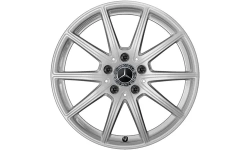 Колесный диск 6,5J×17 ET44 для Mercedes-Benz A-Class 177 / B-Class 247 / GLA 247 / GLB 247, передняя и задняя оси, серебристый Vanadium Silver, 10 спиц — фото 1