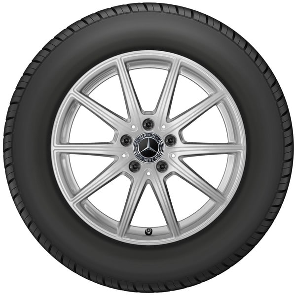 Колесный диск 6,5J×17 ET44 для Mercedes-Benz A-Class 177 / B-Class 247 / GLA 247 / GLB 247, передняя и задняя оси, серебристый Vanadium Silver, 10 спиц — фото 3