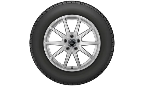 Колесный диск 6,5J×17 ET44 для Mercedes-Benz A-Class 177 / B-Class 247 / GLA 247 / GLB 247, передняя и задняя оси, серебристый Vanadium Silver, 10 спиц — фото 3