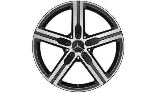Колесный диск 7,5J×18 ET49 для Mercedes-Benz A-Class 177 / B-Class 247 / CLA 118, передняя и задняя оси, черный, матовый — фото 1
