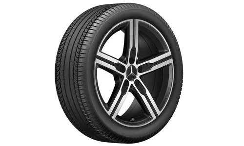 Колесный диск 7,5J×18 ET49 для Mercedes-Benz A-Class 177 / B-Class 247 / CLA 118, передняя и задняя оси, черный, матовый — фото 2