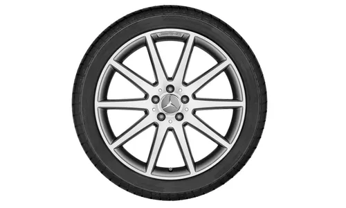 Колесный диск AMG 8J×18 ET48,5 для Mercedes-Benz A-Class 177 / CLA 118, передняя и задняя оси, титаново-серый, 10 спиц — фото 3