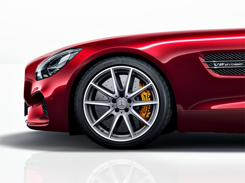 Колесный диск AMG 9J×19 ET61 для Mercedes-Benz AMG GT 190, передняя ось, титаново-серый, 10 спиц — фото 3