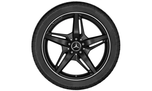 Колесный диск AMG 9J×19 ET62 для Mercedes-Benz AMG GT 190, передняя ось, черный, матовый, 5 спиц — фото 4