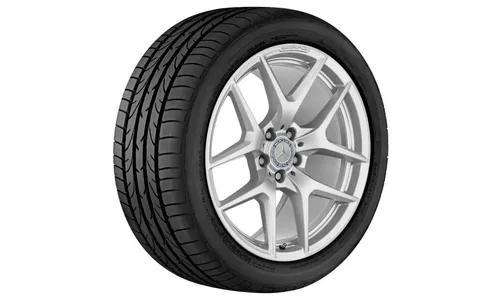 Колесный диск AMG 9J×19 ET58 для Mercedes-Benz AMG GT 190, передняя ось, серебристый Vanadium Silver, 5 двойных спиц — фото 2