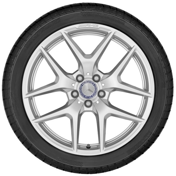 Колесный диск AMG 9J×19 ET58 для Mercedes-Benz AMG GT 190, передняя ось, серебристый Vanadium Silver, 5 двойных спиц — фото 3