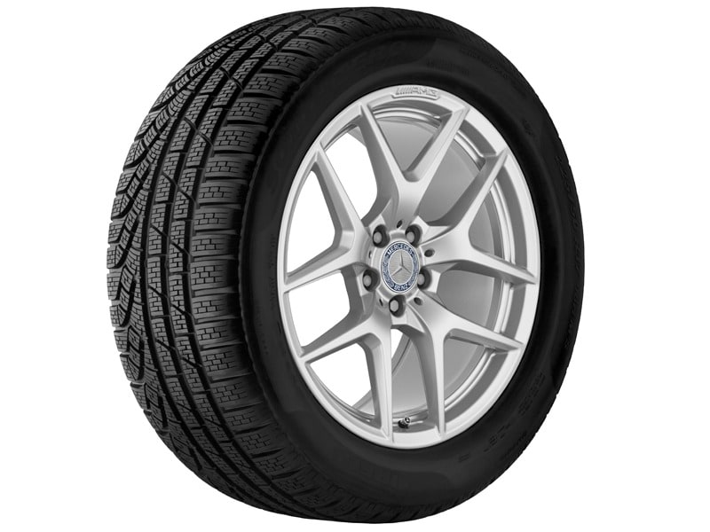 Колесный диск AMG 11J×19 ET68 для Mercedes-Benz AMG GT 190, задняя ось, серебристый Vanadium Silver, 5 двойных спиц — фото 3