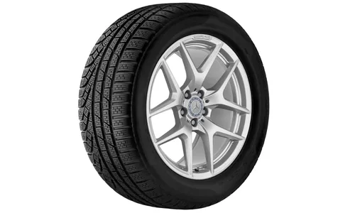 Колесный диск AMG 11J×19 ET68 для Mercedes-Benz AMG GT 190, задняя ось, серебристый Vanadium Silver, 5 двойных спиц — фото 3