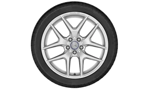 Колесный диск AMG 11J×19 ET68 для Mercedes-Benz AMG GT 190, задняя ось, серебристый Vanadium Silver, 5 двойных спиц — фото 4