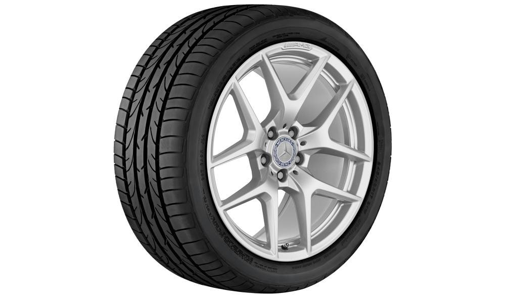 Колесный диск AMG 11J×19 ET68 для Mercedes-Benz AMG GT 190, задняя ось, серебристый Vanadium Silver, 5 двойных спиц — фото 5