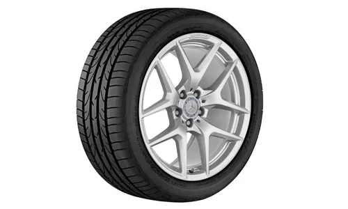 Колесный диск AMG 11J×19 ET68 для Mercedes-Benz AMG GT 190, задняя ось, серебристый Vanadium Silver, 5 двойных спиц — фото 5