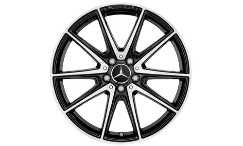 Колесный диск AMG 11J×20 ET68 для Mercedes-Benz AMG GT 190, задняя ось, черный, с алмазной проточкой, 10 спиц — фото 1