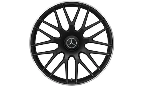 Колесный диск AMG 11J×20 ET68 для Mercedes-Benz AMG GT 190, задняя ось, черный, матовый, перекрестные спицы — фото 1