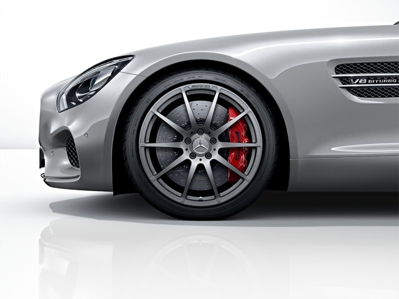 Колесный диск AMG 11J×20 ET68 для Mercedes-Benz AMG GT 190, задняя ось, титаново-серый, 10 спиц — фото 3