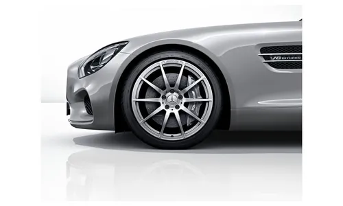 Колесный диск AMG 11J×19 ET68 для Mercedes-Benz AMG GT 190, задняя ось, серебристый Vanadium Silver, с алмазной проточкой — фото 2