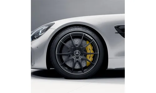 Колесный диск AMG 10J×19 ET56 для Mercedes-Benz AMG GT 190, передняя ось, черный, матовый, 10 спиц — фото 1