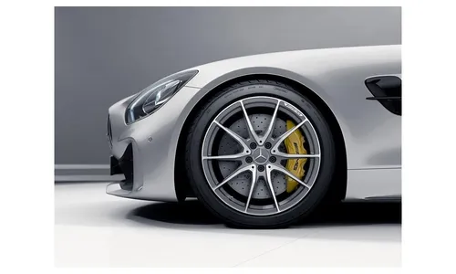 Колесный диск AMG 12J×20 ET52 для Mercedes-Benz AMG GT 190, задняя ось, титаново-серый, с алмазной проточкой, 10 спиц — фото 2