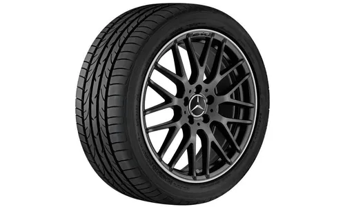 Колесный диск AMG 12J×20 ET46 для Mercedes-Benz AMG GT 190, задняя ось, черный, матовый, кромка обода с алмазной проточкой — фото 2