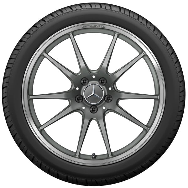 Колесный диск AMG 10J×19 ET56 для Mercedes-Benz AMG GT 190, передняя ось, титаново-серый, матовый — фото 3