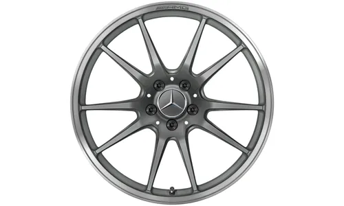 Колесный диск AMG 12J×20 ET52 для Mercedes-Benz AMG GT 190, задняя ось, титаново-серый, матовый, кромка обода с алмазной проточкой — фото 3