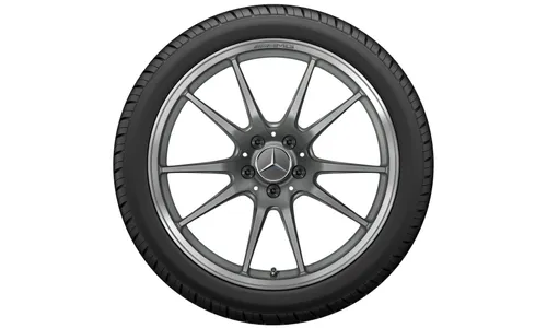 Колесный диск AMG 12J×20 ET52 для Mercedes-Benz AMG GT 190, задняя ось, титаново-серый, матовый, кромка обода с алмазной проточкой — фото 4