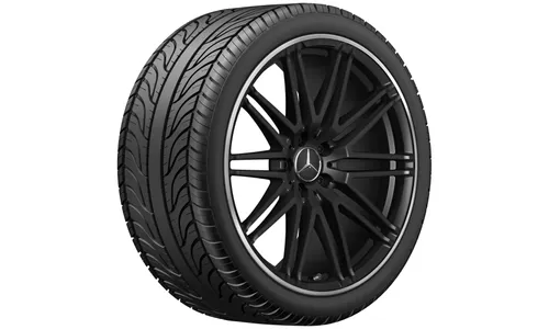 Колесный диск AMG 9J×19 ET61 для Mercedes-Benz AMG GT 190, передняя ось, черный, матовый, 10 спиц — фото 1