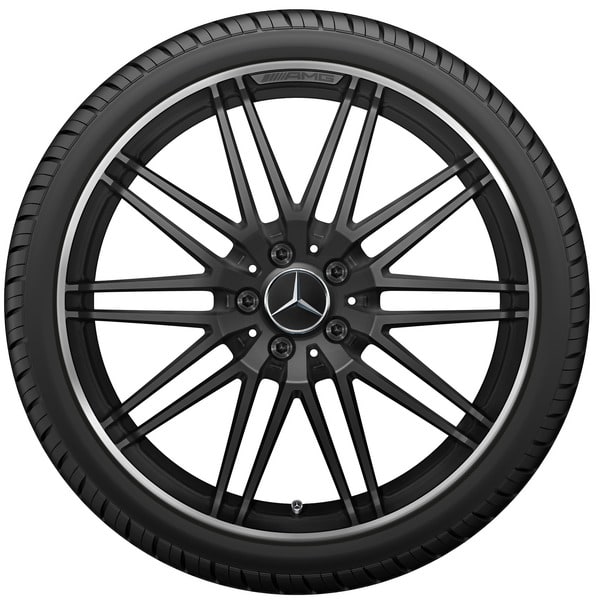 Колесный диск AMG 12J×20 ET46 для Mercedes-Benz AMG GT 190, задняя ось, черный, матовый, 10 спиц — фото 4