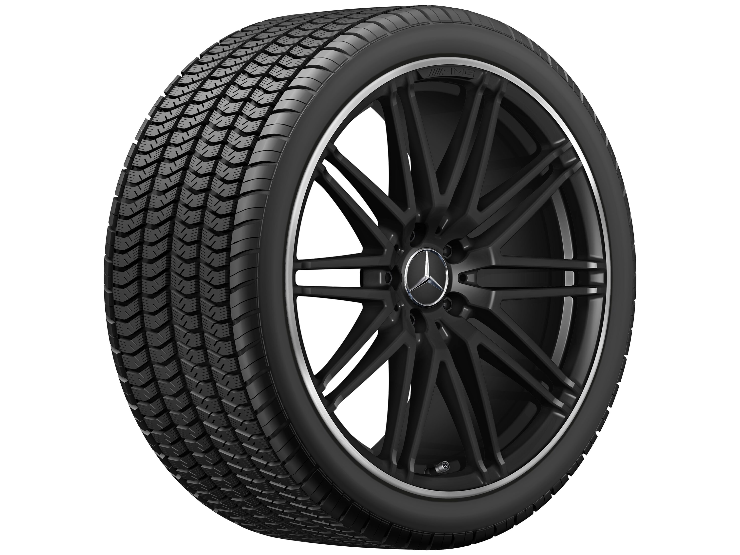 Колесный диск AMG 11J×20 ET68 для Mercedes-Benz AMG GT 190, задняя ось, черный, матовый, 10 спиц — фото 3
